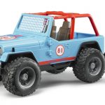 2541 Bruder Jeep Cross Country racer blau mit Rennf.