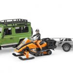 2594 Bruder Land Rover Defender met sneeuwscooter 1:16
