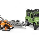 2594 Bruder Land Rover Defender met sneeuwscooter 1:16 - Afbeelding 5