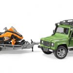 2594 Bruder Land Rover Defender met sneeuwscooter 1:16 - Afbeelding 6