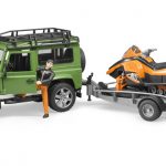 2594 Bruder Land Rover Defender met sneeuwscooter 1:16 - Afbeelding 7