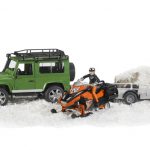2594 Bruder Land Rover Defender met sneeuwscooter 1:16 - Afbeelding 8