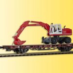 26258 Kibri H0 Niederbordwagen mit ATLAS Radbagger,Fertigmodell **Auslauf** - Afbeelding 2
