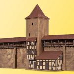 37108 Kibri N Wehrturm mit Mauer in Rothenburg