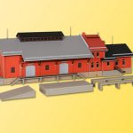 39462 Kibri H0 Güterhalle mit Lademaß und Freiladerampe