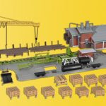 39816 Kibri H0 Sägewerk mit Kran, Schwellensäge undInneneinrichtung - Afbeelding 2