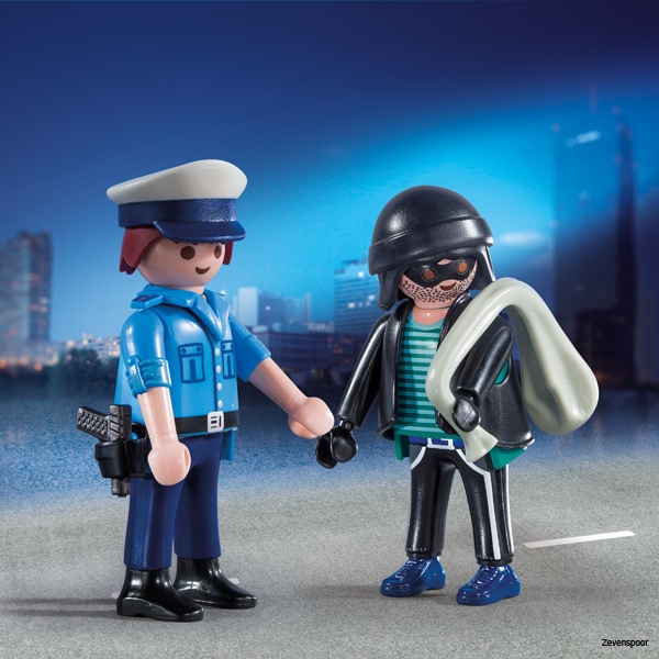 exegese markering Zeeman 9218 Playmobil® DuoPack Politieagent en dief - Zevenspoor