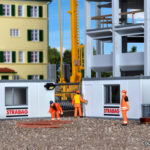 38626 Kibri H0 Gebäude-Container STRABAG mit LED-Beleuchtung