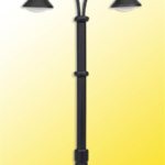 6409 Viessmann N Bahnsteigleuchte Baden-Baden, doppelt,2 LEDs warmweiß