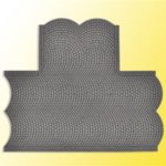 48243 Vollmer H0 Straßenplatte Kopfsteinpflaster aus Steinkunst,90°-Einmündung, L 15,5 x B 13 cm