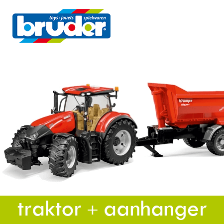 Bruder Traktor+Aanhanger
