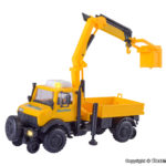 14991 Kibri H0 Zweiwege UNIMOG GleisBau mit Arbeitskranund Korb