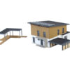 38337 Kibri H0 Kubushaus Saskia mit Carport- Polyplate Bausatz - Afbeelding 4
