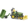 21049 Bruder ohn Deere zitmaaier met aanhanger en tuinman - Afbeelding 4