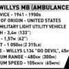 2806 Cobi Bouw Sets WiIllys MB Medical - Afbeelding 6