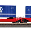 72238 Piko Spoor H0 DB AG T3000e zakwagen beladen met 2 THW 40' containers ''Gelijkstroom''
