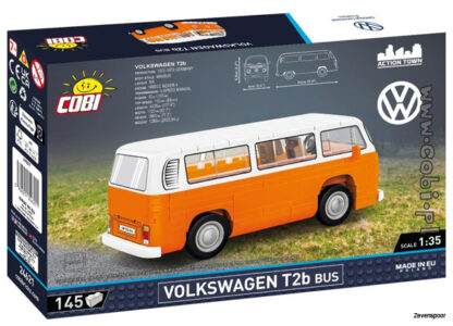 24621 Cobi Bouw Sets Volkswagen T2b Bus (orange) - Afbeelding 4